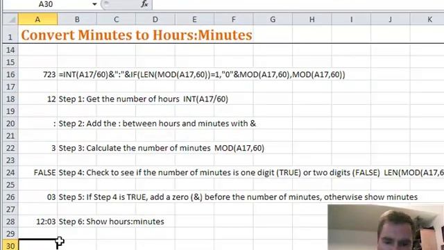 Excel Video 192 Convert Minutes to Hours:Minutes смотреть онлайн