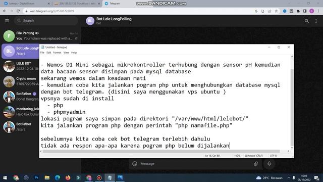 Monitoring ph Air Menggunakan Bot Telegram Metode Long-Polling | Projek IoT Sensor pH Wemos D1 Mini смотреть онлайн