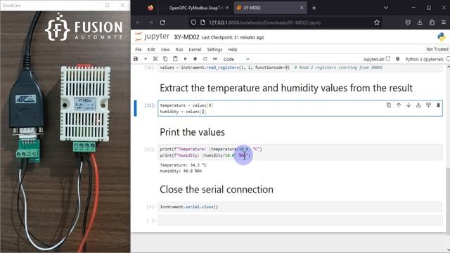 How to Read XY-MD02 SHT20 Modbus RS485 Temperature and Humidity Transmitter Data in Python | IoT | смотреть онлайн
