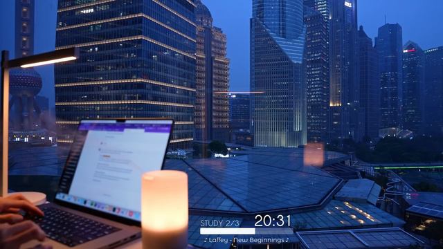 3-Hour Study With Me _ Shanghai Night 🌃 _ Pomodoro 50-10 _ Relaxing Lo-Fi _ Day 155