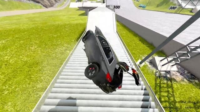 Cars vs Stairs – BeamNG.Drive Crashes | BMW M4 vs Audi A3 vs Range Rover смотреть онлайн