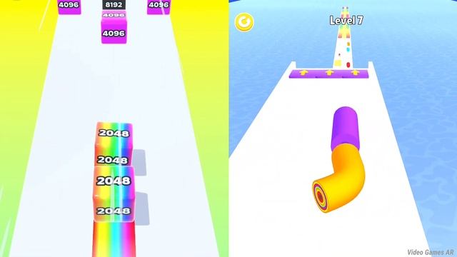 Jelly Run 2048 vs Layer Runner 3D & level up numbers, New ASMR, Max Level Gameplay смотреть онлайн