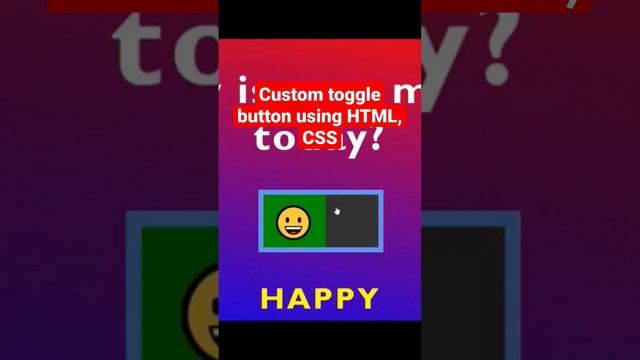 Custom toggle button using HTML, CSS смотреть онлайн