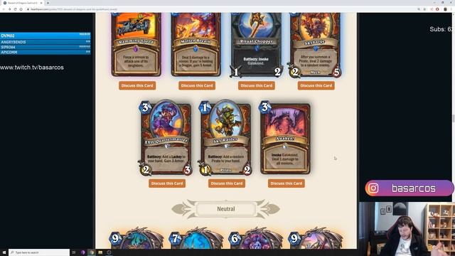 [Hearthstone] Descent of Dragons Card Review (Rogue, Shaman, Warlock, Warrior, Neutral) смотреть онлайн