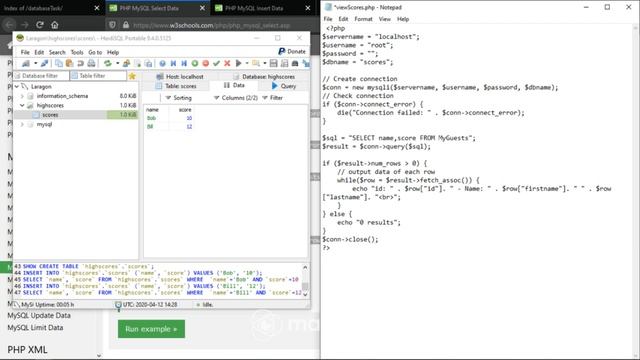 Make a Database, Insert and Select data using PHP & MySQL смотреть онлайн