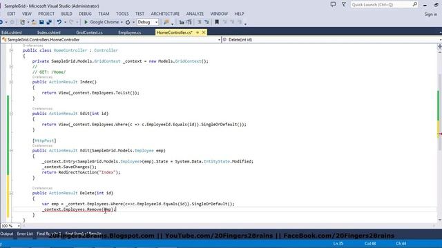 Part 2 - Add, Edit and Delete HTML Grid in MVC5 Code First Bootstrap смотреть онлайн