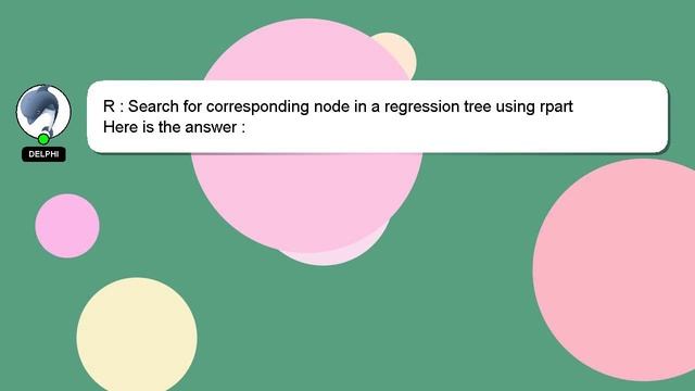 R : Search for corresponding node in a regression tree using rpart смотреть онлайн
