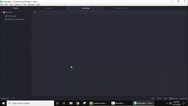 How to run PHP on Atom Editor
