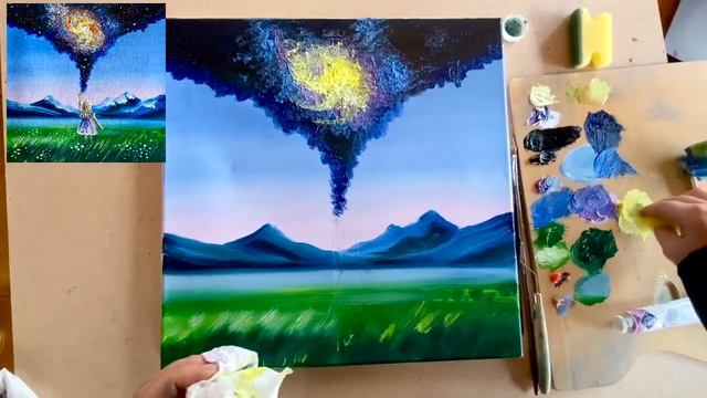 Урок маслом «Я - ЧАСТЬ ТЕБЯ» смотреть онлайн