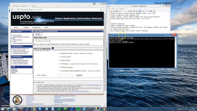 USPTO bot crawler using Selenium & Python смотреть онлайн