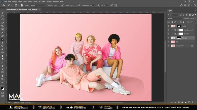 CARA MEMBUAT BACKDROPS FOTO STUDIO JADI AESTHETIC - TUTORIAL PHOTOSHOP смотреть онлайн