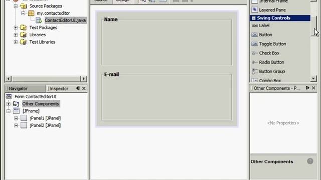NetBeans GUI Builder: Adding Components смотреть онлайн