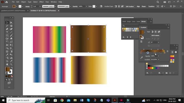 How to insert illustrator gradient colour in indesign | Copy illustrator gradient in indesign смотреть онлайн