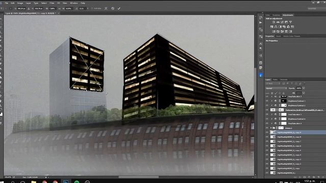 How to do a Render with no 3d model Photoshop Archviz NARRATED смотреть онлайн