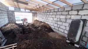 Гараж своими руками . Из газобетона. Односкатная крыша. В период  COVID-19. Обзор.