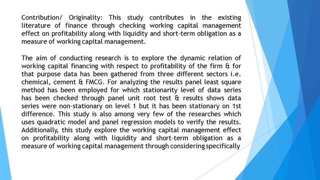 Working Capital Financing and Corporate Profitability of Pakistan Manufacturing Firms Evidence from смотреть онлайн