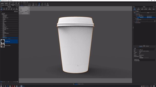 Keyshot paper cup Render Tutorial Рендер в Кейшот. смотреть онлайн