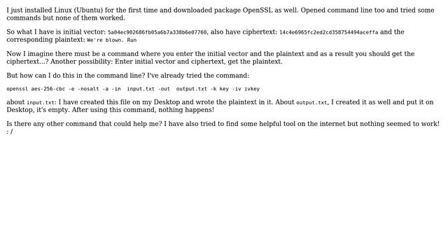 How can I encrypt / decrypt AES-256 CBC with OpenSSL? смотреть онлайн