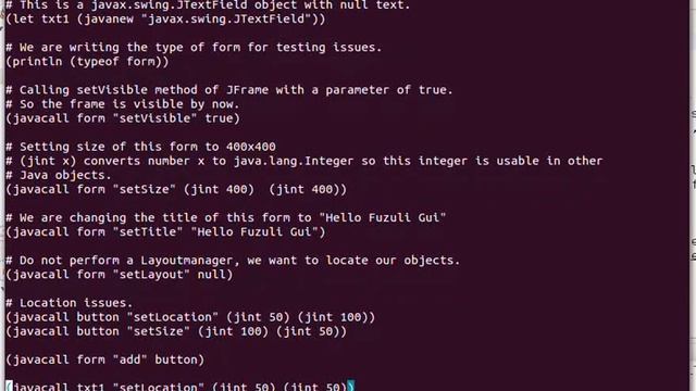 Calling Java Internals from within JFuzuli - Creating GUI смотреть онлайн