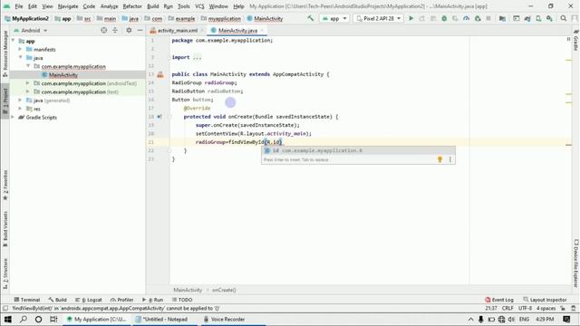 How to use Radio Button in Android Studio | اردو / हिन्दी | Lecture 06 | Technical Peers смотреть онлайн