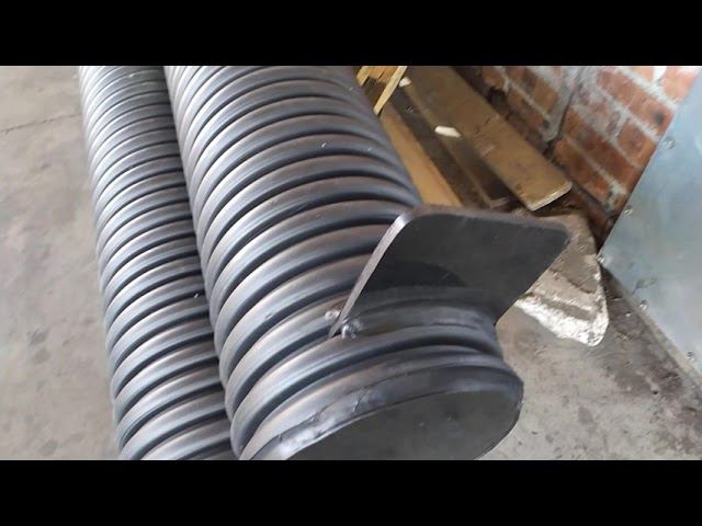Понтоны из пнд 315 мм. Производство. Hdpe corrugated pontoons. смотреть онлайн