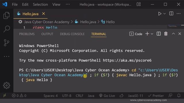 How to configure and run JAVA in Visual Studio code | set up java in vs code | Cyber Ocean Academy! смотреть онлайн