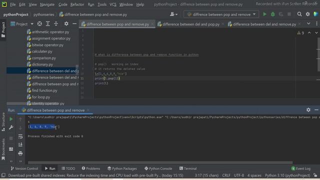 #39 What is Difference Between Pop() and Remove() function in Python || Use of Pop() and Remove() смотреть онлайн