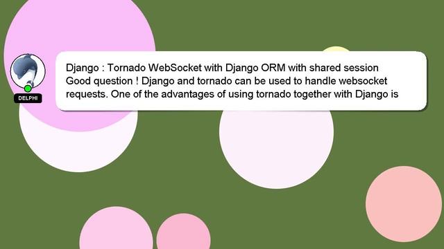 Django : Tornado WebSocket with Django ORM with shared session смотреть онлайн