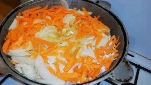 Капуста тушёная в казане с фаршем!!!