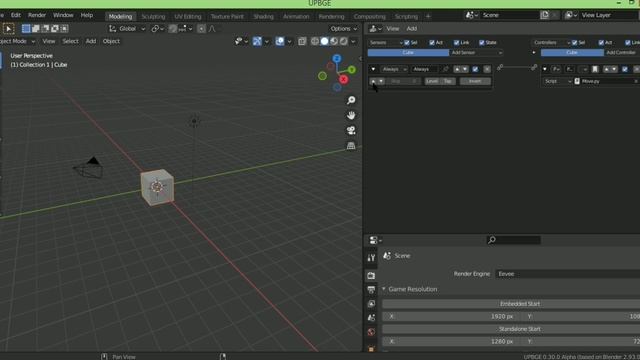 Player movements Python tutorial simple Upbge( BGE) смотреть онлайн