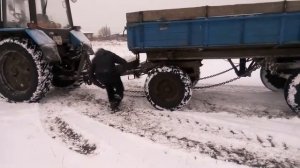 Выгрузка дров на мтз 82.1