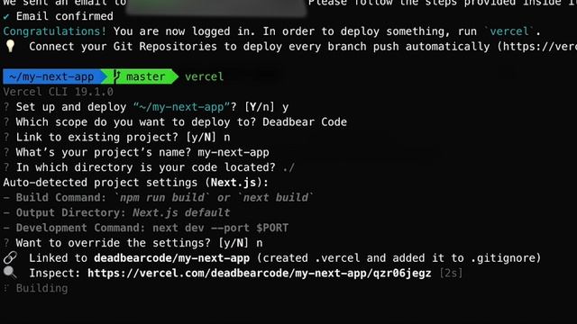 Vercel - Create a Next.js App and Deploy with Vercel CLI смотреть онлайн