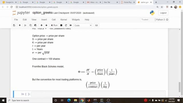 Revisiting Calculation of Option Greeks (Theta & Vega): Units Used in the Black-Scholes Model смотреть онлайн