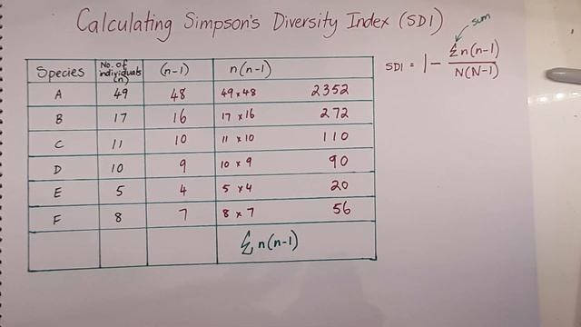 Calculating Simpson's Diversity Index смотреть онлайн