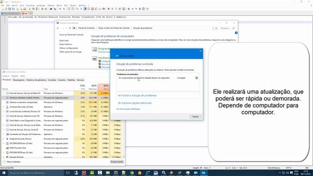 Tutorial 2020 - Resolução Processo Windows Module Installer 100 disco e memória смотреть онлайн