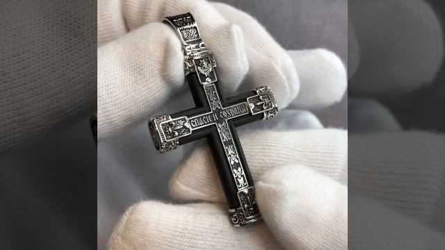 Крест из серебра "Спаси и Сохрани" (97014) смотреть онлайн