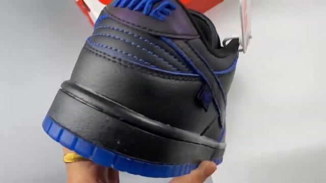 Nike Dunk Low Black Game Royal FB1842 001 смотреть онлайн