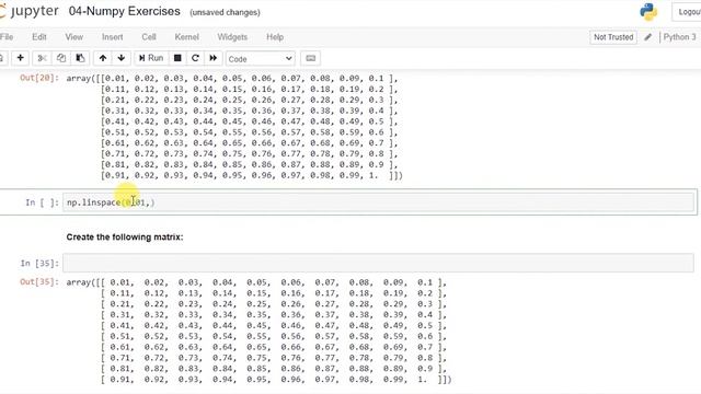 NumPy Exercise Solutions смотреть онлайн