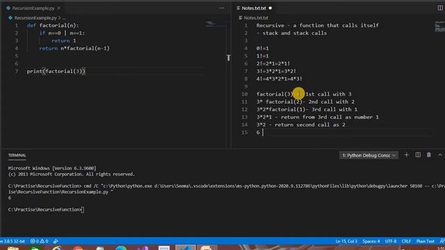 Recursion in Python || Python Recursive Function || Fibonacci Sequence || Factorial || Learn Python смотреть онлайн