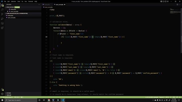 Form validation in PHP, no frameworks no libraries смотреть онлайн
