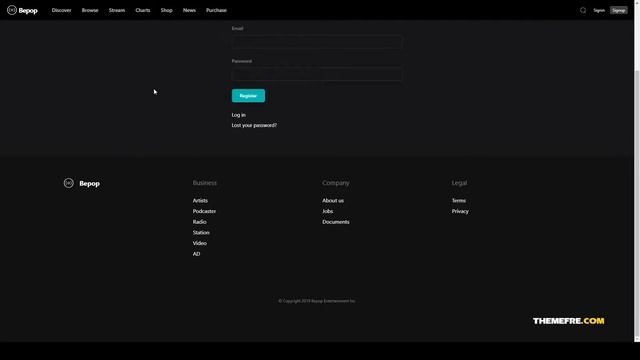 Bepop - Non-stop Music WordPress Theme audio template youtube player Nei смотреть онлайн
