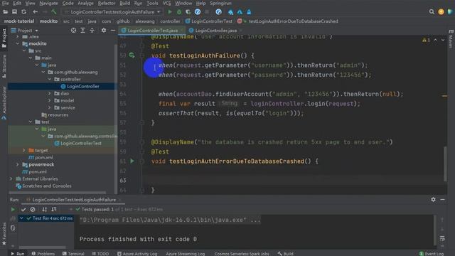 09 Unit test the user failure login function with mockito смотреть онлайн