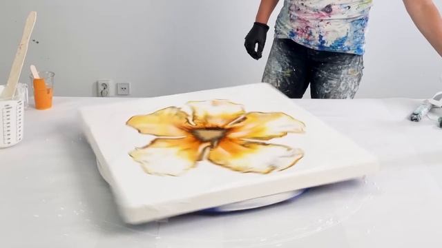 The Sunflower - MUST SEE / Acrylic Pour Painting Art смотреть онлайн