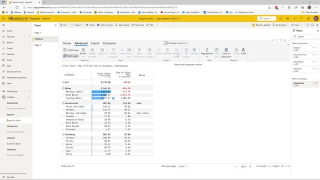 Paginated Export to Excel with Inforiver in Microsoft Power BI смотреть онлайн
