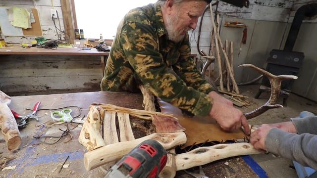 THE WORKSHOP. Rustic Cabin Table. Part 2. Stretching Buckskin. Table legs. смотреть онлайн