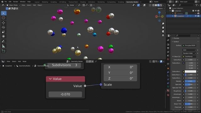 Blender Tutorial - Set smooth and random colors in Geometry Nodes смотреть онлайн