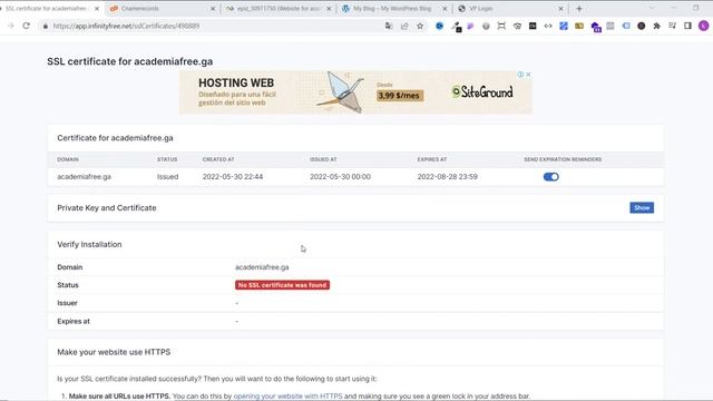 como renovar certificado SSL en infinityfree 2023 ? смотреть онлайн