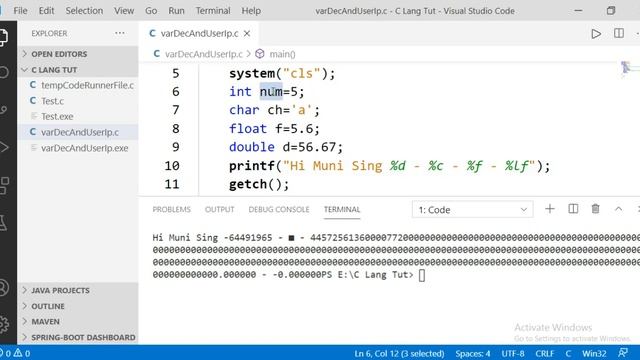 C Language | printf function , Input and Output instruction in C | part 9 смотреть онлайн