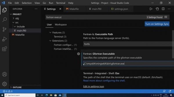 VS Code on Windows-10 for C, C++, and Fortran Part V