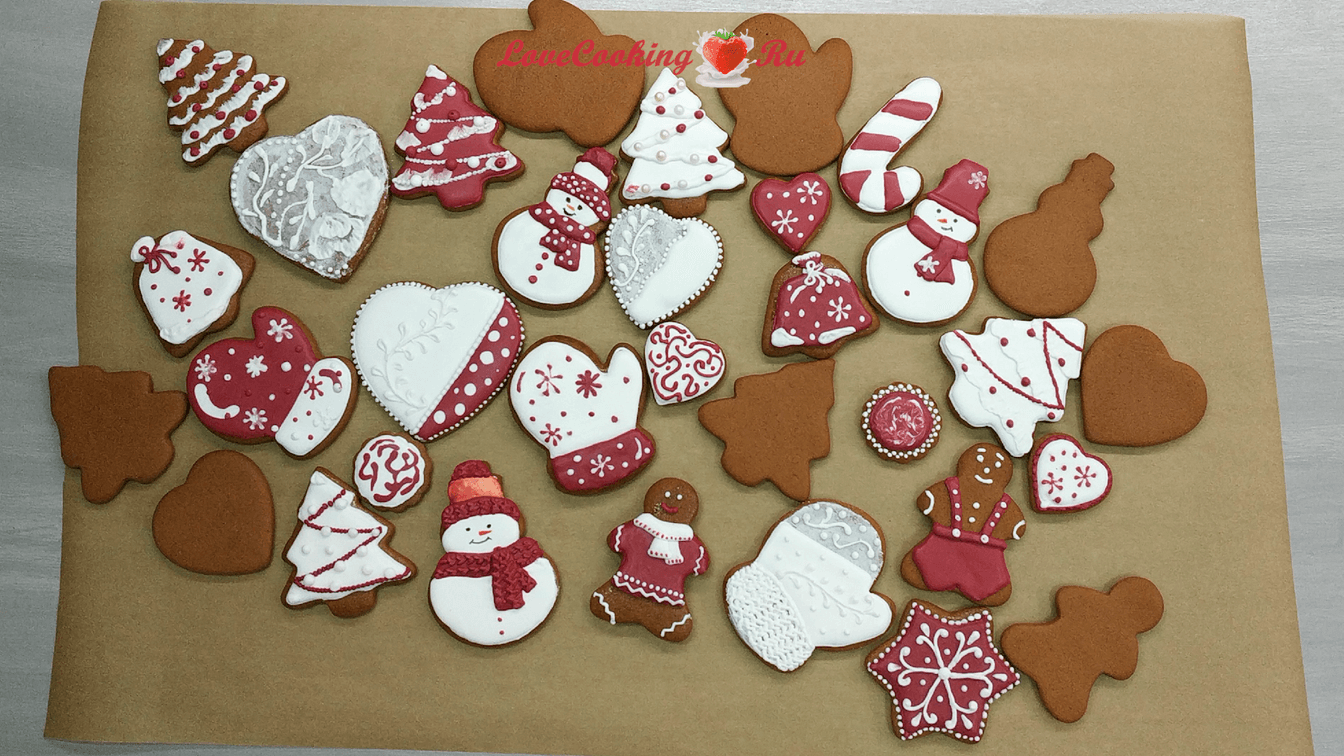 Новогодние имбирные пряники | Козули | Роспись пряников смотреть онлайн